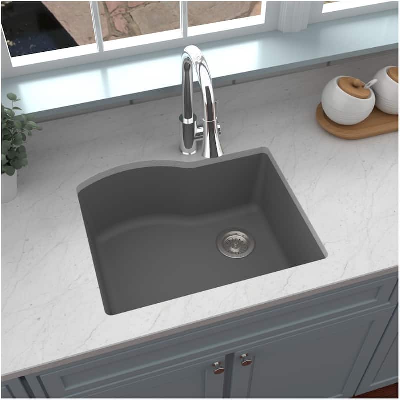 Karran USA QU-671 Quartz QU 24" Undermount Single Basin Quartz