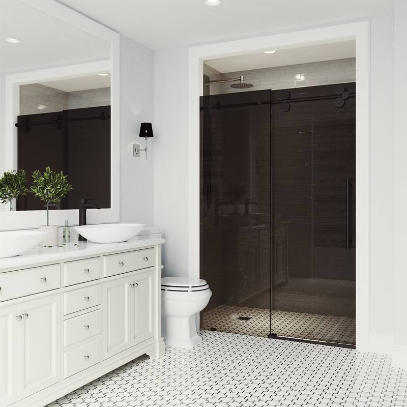 VIGO Elan Frameless Sliding Shower Door