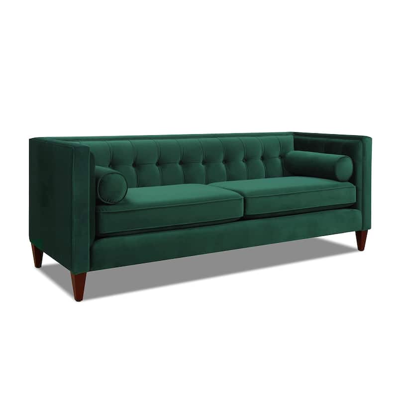 Jack 84" Modern Upholstered Tufted Tuxedo Sofa