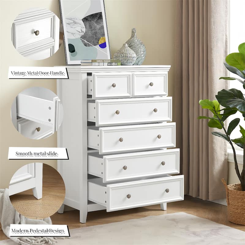 6 Storage Drawers Dresser Cabinet, Chest of Drawers, Closet Organizers