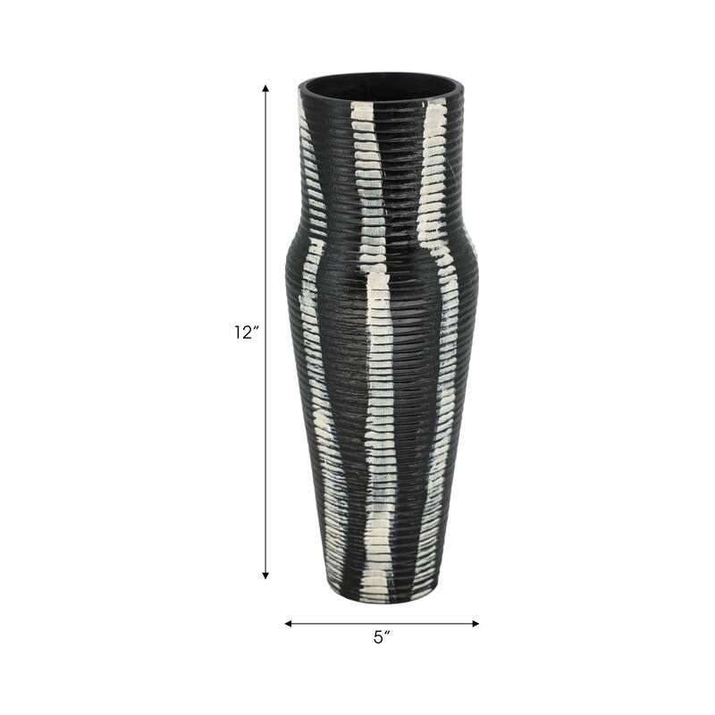 Aluminum Metal Balaz Asymmetrical Sculpted Vase