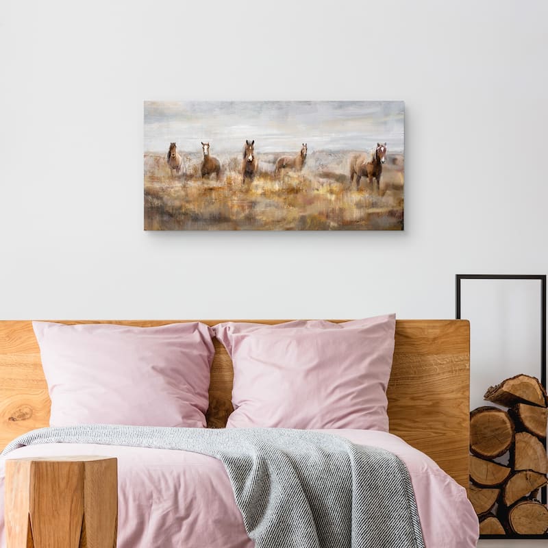 Morning Herd Canvas Art Print