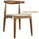 preview thumbnail 25 of 58, Set of 2 Kennedy Elbow Chairs Farmhouse Wooden Dining Chairs With PU Leather Or Fabric Cushion Seat, Modern Accent Side Chairs
