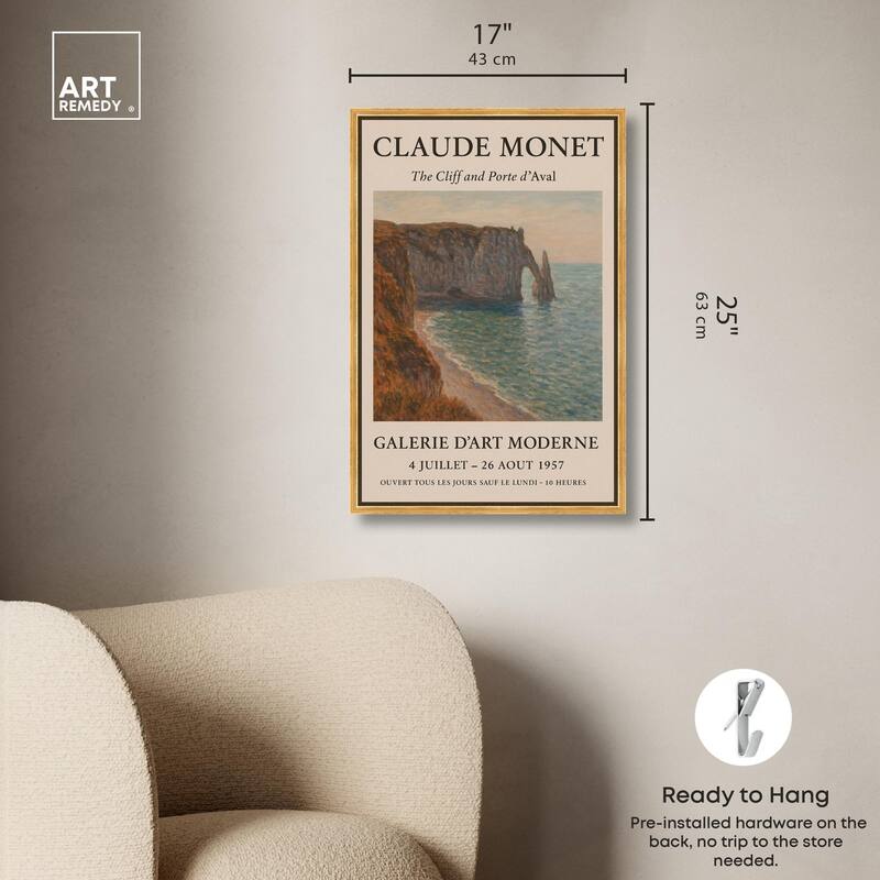 Monet's Seascape Canvas by Art Remedy