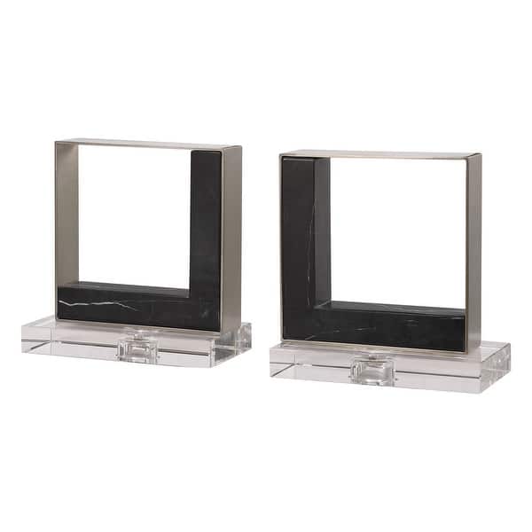 slide 2 of 5, Uttermost Tilman Modern Marble Bookends (Set of 2)