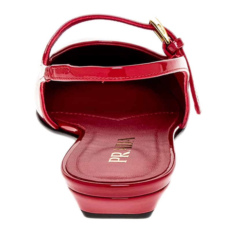 Prada Patent Leather Slingback Ballerinas