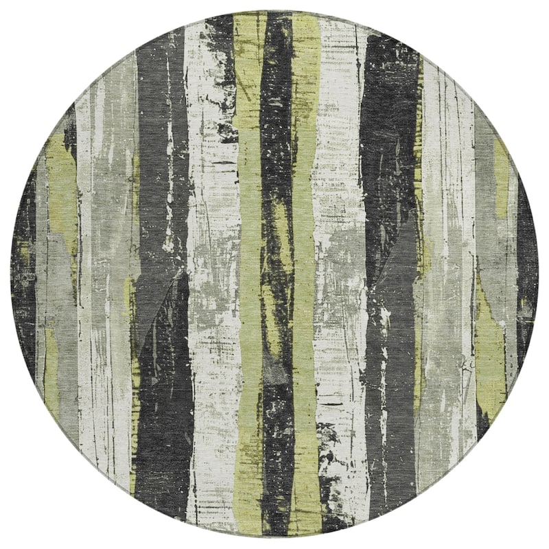 HomeRoots Striped Transitional Rectangle Outdoor Rug