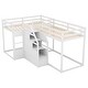 preview thumbnail 5 of 16, Metal Twin-over-Twin Bunk Bed with Guardrails, Separable into 2 Beds, Space-Saving