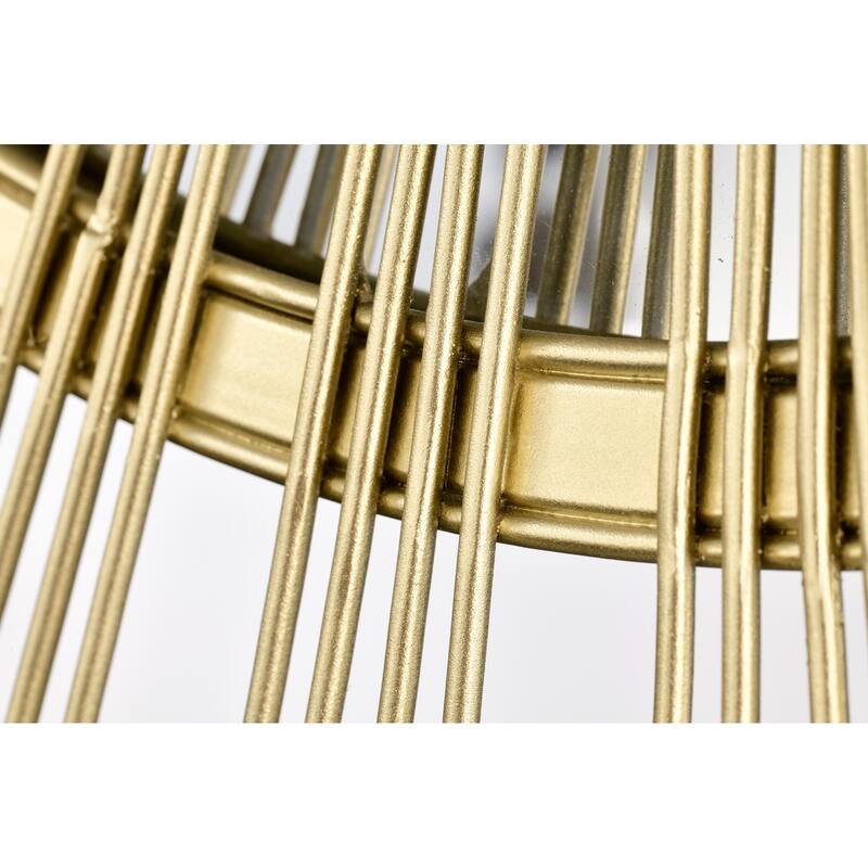 Gold 31 in. W x 31 in. H Sunburst Mid-Century Modern Metal Framed Accent Mirror - 31.5 in. W x 31.5 in. H x 1 in. D