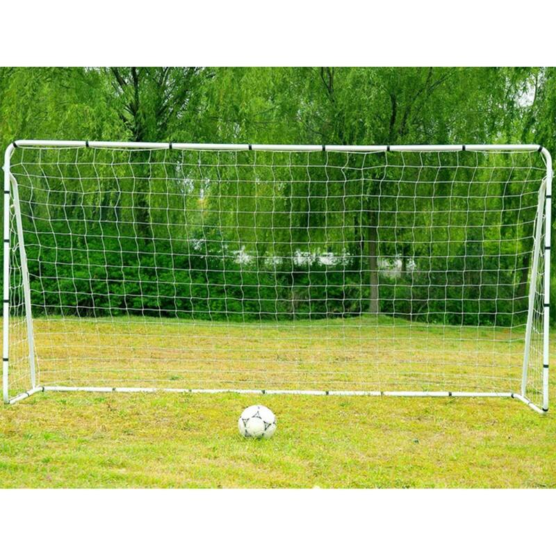 12' x 6' Powder Coated Steel Soccer Goal, Portable Training Aid Football Net