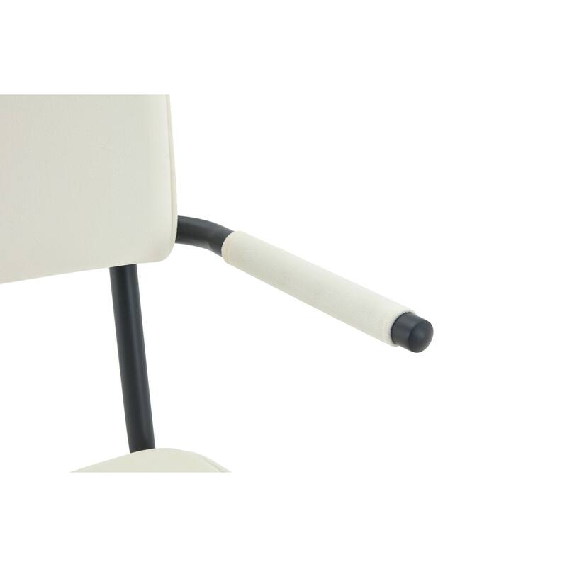 Set of 4, Velvet Upholstered Dining Chairs with Table-Hangable Armrests