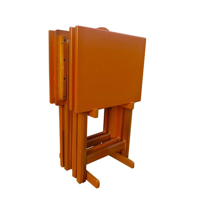 4Pc Wooden Folding Snack Table Bed Bath & Beyond 36484669