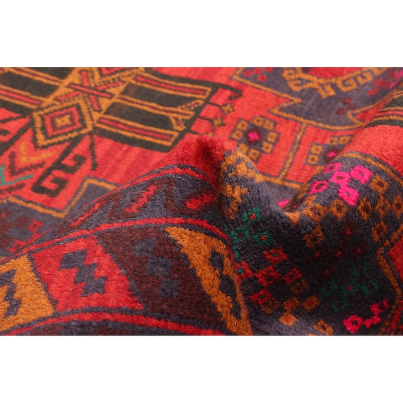 ECARPETGALLERY Hand-knotted Teimani Red Wool Rug - 2'8 x 4'9