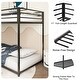 preview thumbnail 15 of 20, Adam Sturdy Twin Over Twin Metal Bunk Bed, White Frame, Low Profile, Safe Climbing with Stable Ladder, for Kids & Adults