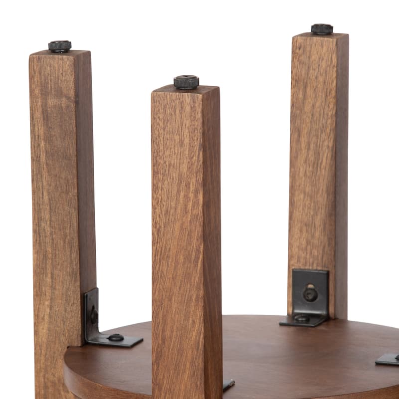 Kate and Laurel Talcott Round Wood Side Table