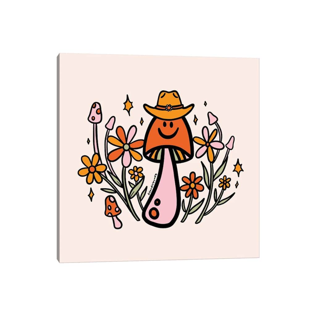 iCanvas "Mushroom Cowboy" by Doodle By Meg Canvas Print