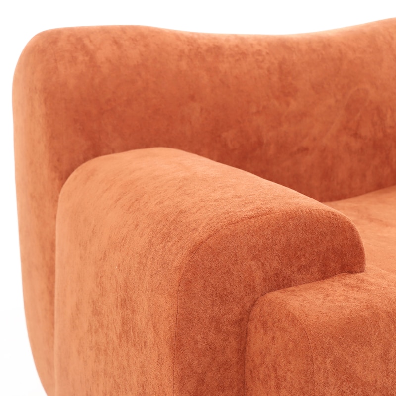 Chenille Accent Chair, Comfy Cloud Sofa Chair, Modern Armchair Boneless Reading Chairs