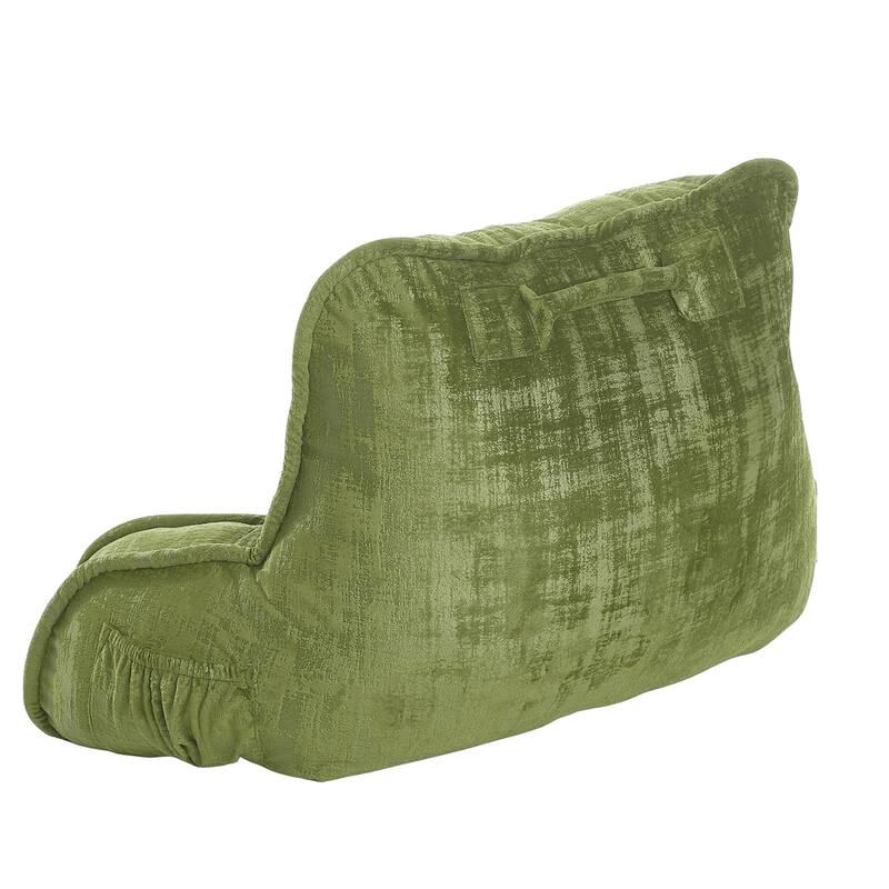 Textured Velvet Bedrest Reading Pillow Cover & Filling