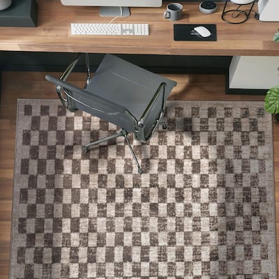 Contemporary Checkered Area Rug