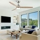 preview thumbnail 44 of 157, YUHAO SylvanAir Modern 52 in. Flush Mount Outdoor/Indoor Ceiling Fan with 3 Solid Wood Blades and DC Reversible Motor