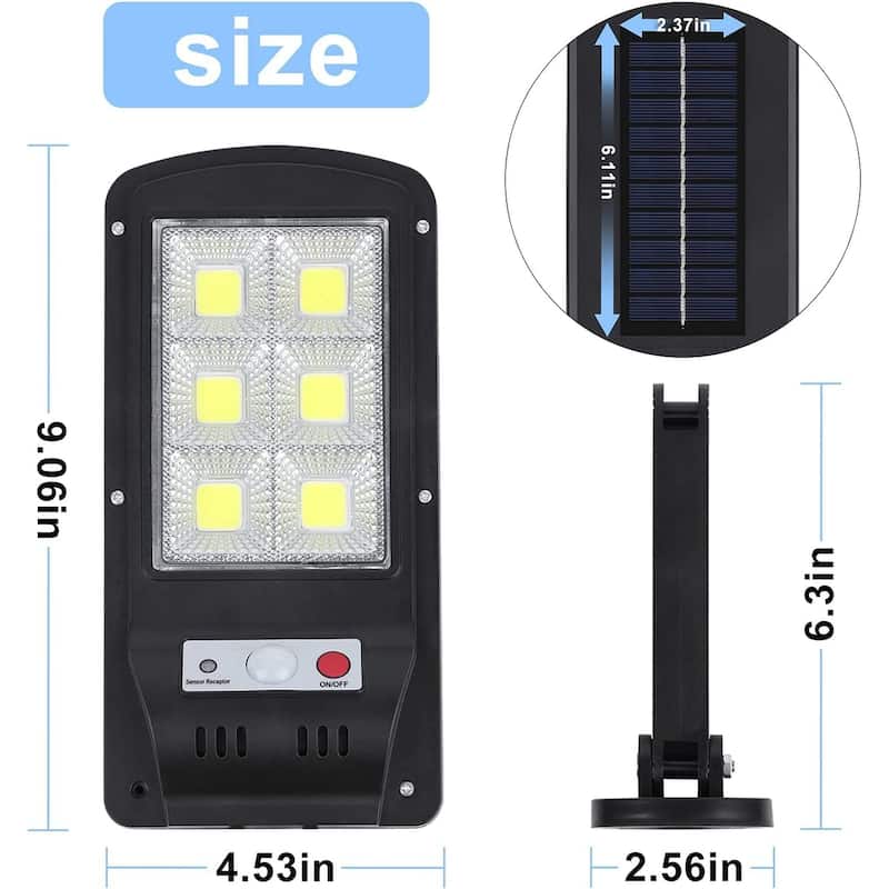 2 Pack 40W Solar Street Lights, 1000 LM - 2PCS