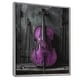 preview thumbnail 12 of 12, Designart "Purple Black Cello Music Instrument" Music Framed Wall Art - Traditional Wall Decor Art Purple Wall Art Print
