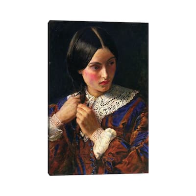 iCanvas "Only a Lock of Hair, c.1857-58 " by Sir John Everett Millais Canvas Print