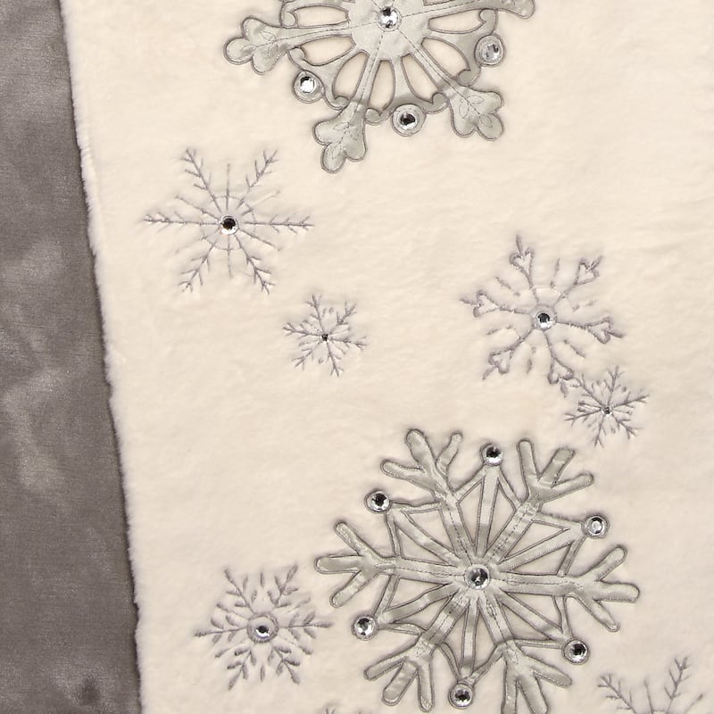 72"X13" Embroided Snowflakes Table Runner