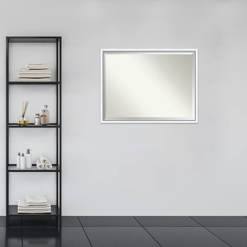 Morgan Beveled Wood Framed Bathroom Vanity Wall Mirror