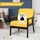preview thumbnail 2 of 64, Costway Set of 2 Fabric Accent Armchair Solid Wood Upholstered Lounge - See Details