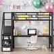 preview thumbnail 2 of 16, Full Metal Loft Bed with Desk, Storage Stairs, and Wardrobe