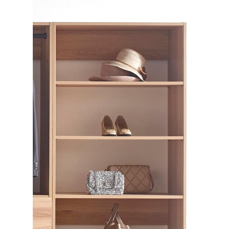Prosper Oak Freestanding Walk in Wood Closet System