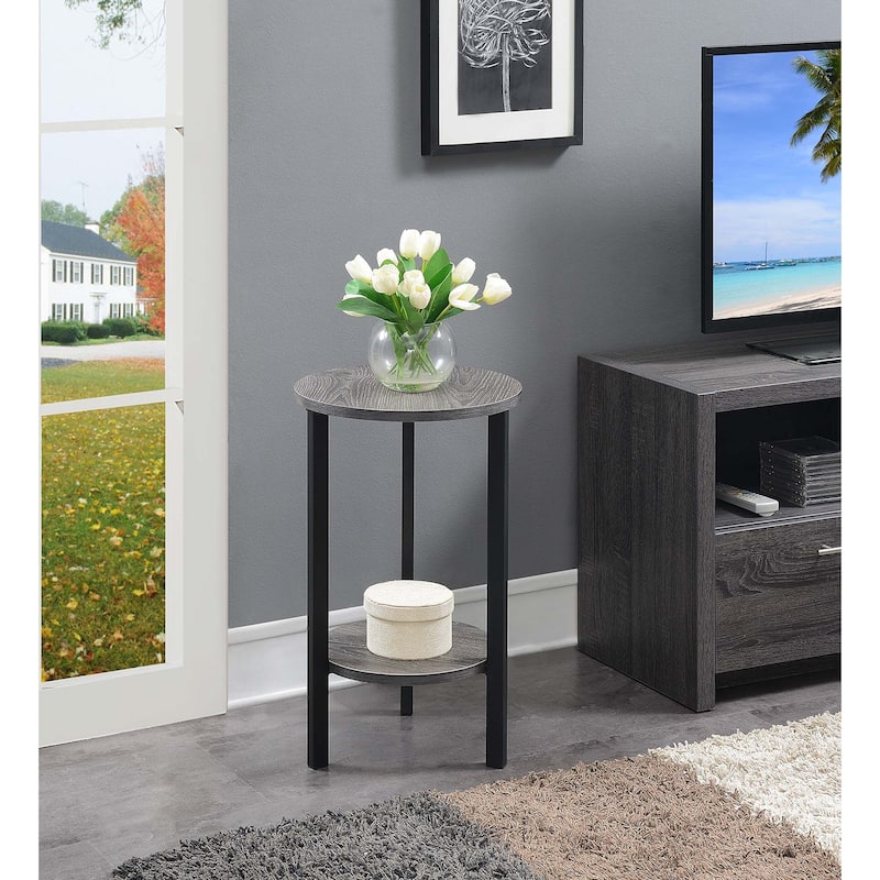 Convenience Concepts Graystone 24 inch 2 Tier Plant Stand