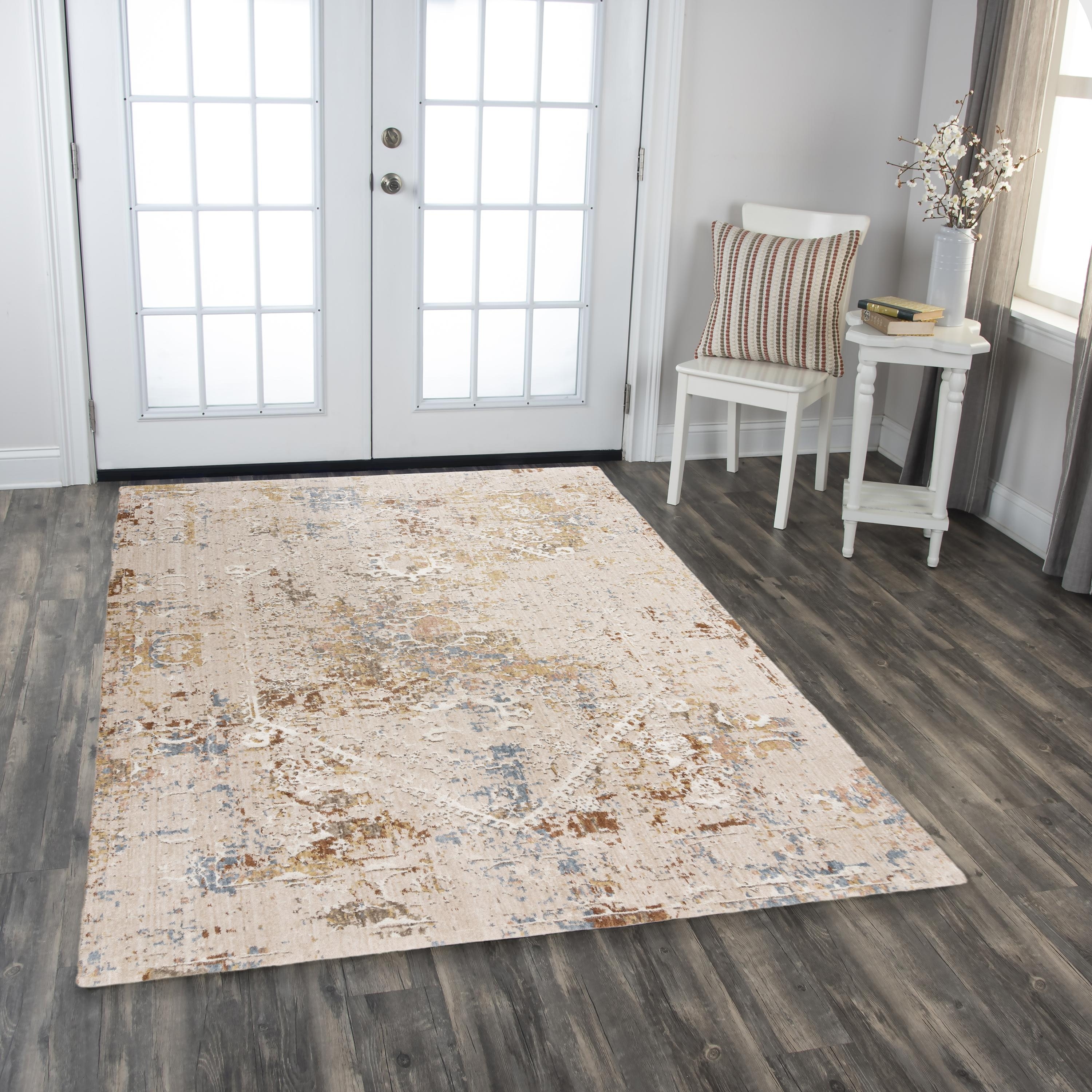 Alora Decor Lake Transitional Beige/Multi Recycled Polyester Area Rug