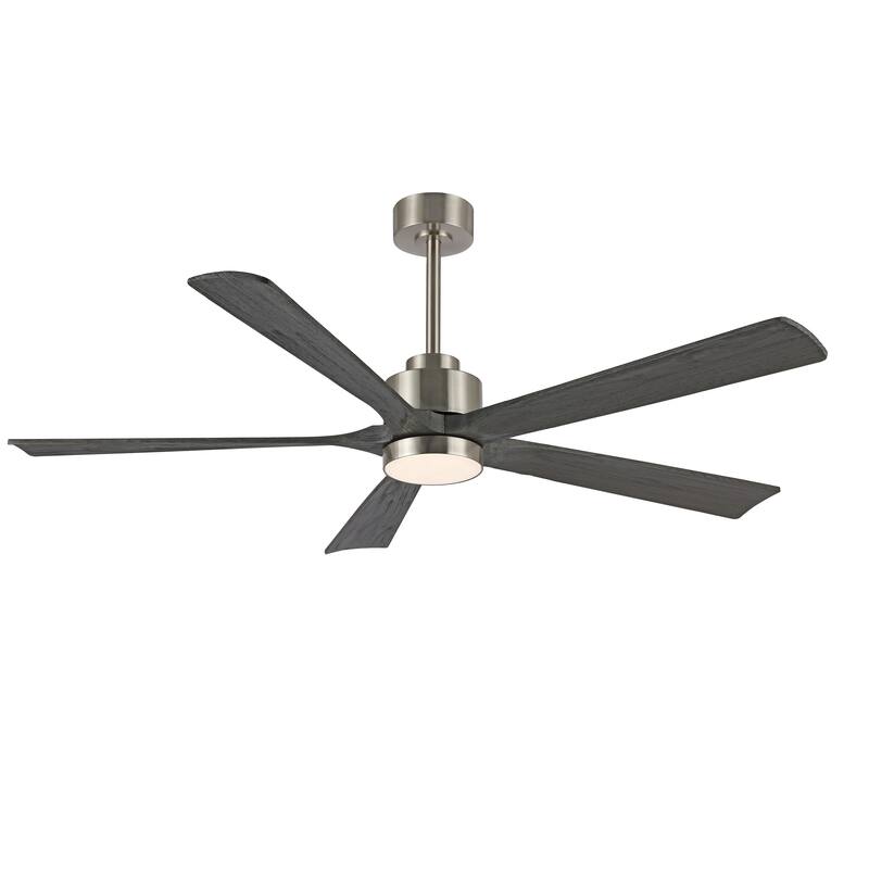 WINGBO 52" and 60" Solid Wood DC Motor Integrated LED Ceiling Fan with Remote