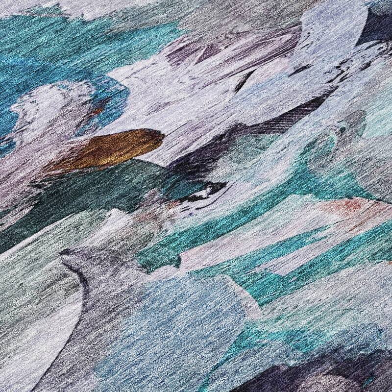 HomeRoots Abstract Transitional Rectangle Outdoor Rug