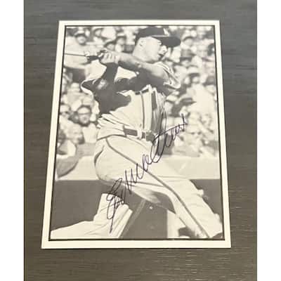 Eddie Mathews 1979 Baseball Favorites #78 Signed Baseball Card Auto JSA COA - 8'6" x 11'6"
