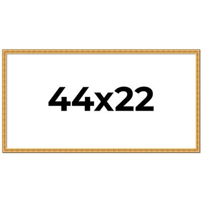 44x22 Frame Gold Real Wood Picture Frame Width 1 inches | Interior