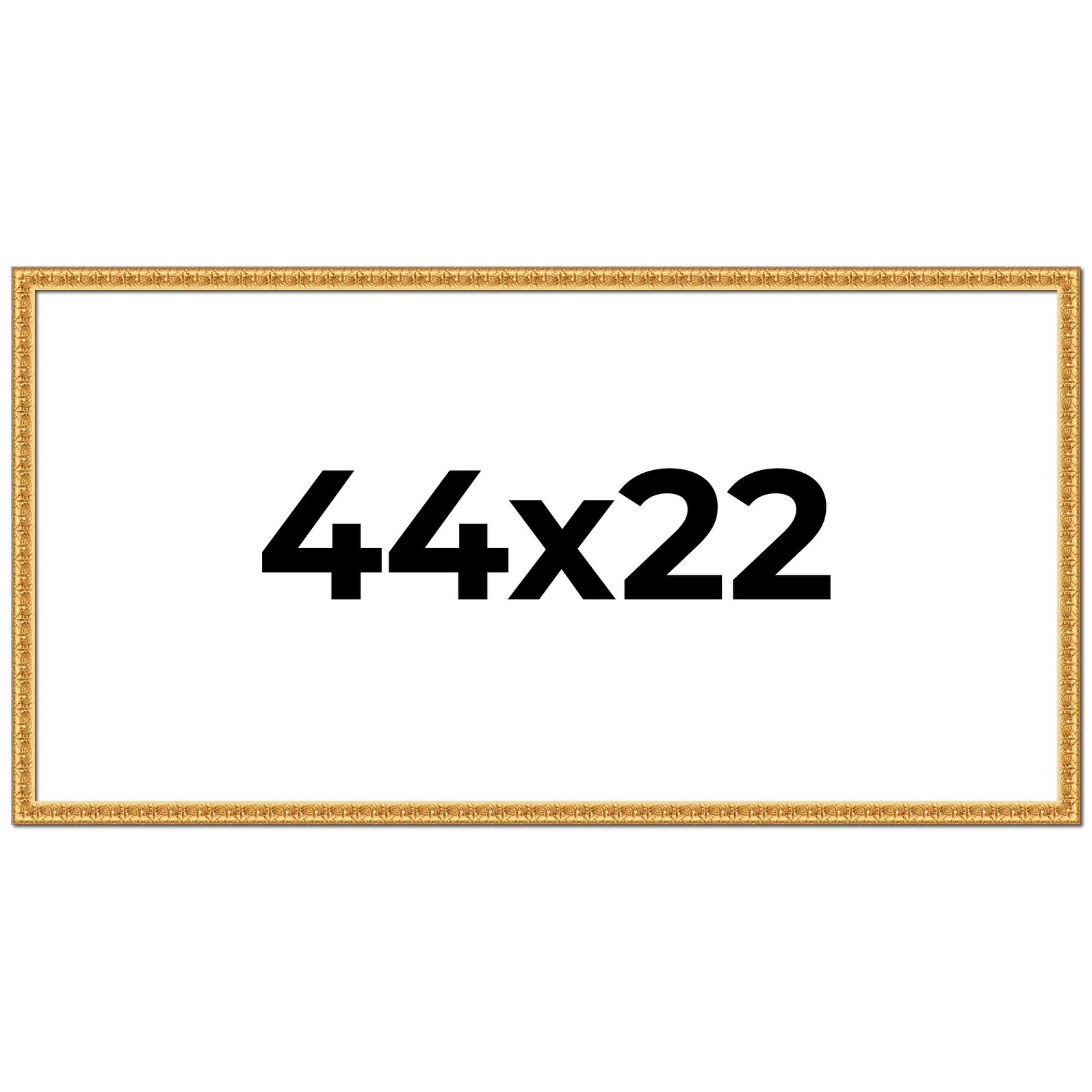 44x22 Frame Gold Real Wood Picture Frame Width 1 inches | Interior