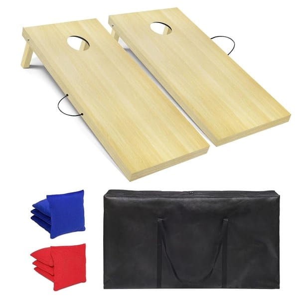 slide 2 of 10, 4 ft x 2 ft Regulation Size Corn Hole Game Set burlywood