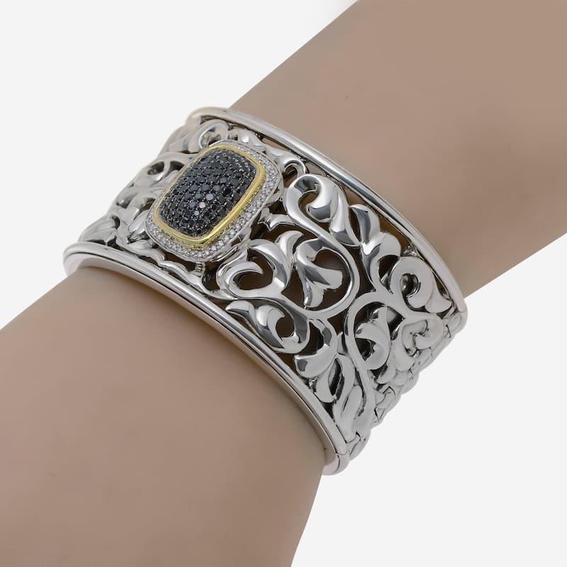 Charles Krypell Sterling Silver, 18k & 14k Gold Cuff Bracelet - Silver - 6.25