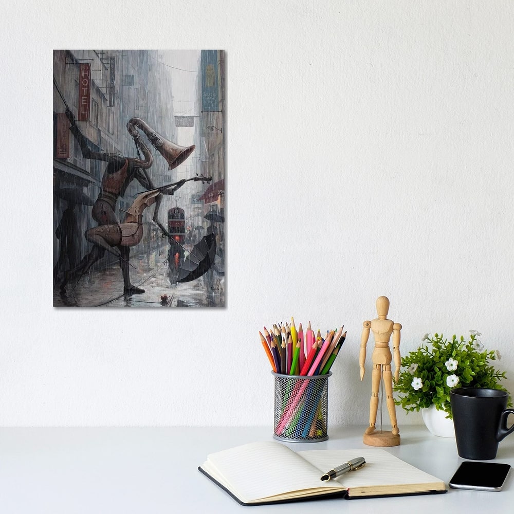 iCanvas "Life Is A Dance In The Rain" by Adrian Borda Canvas Print