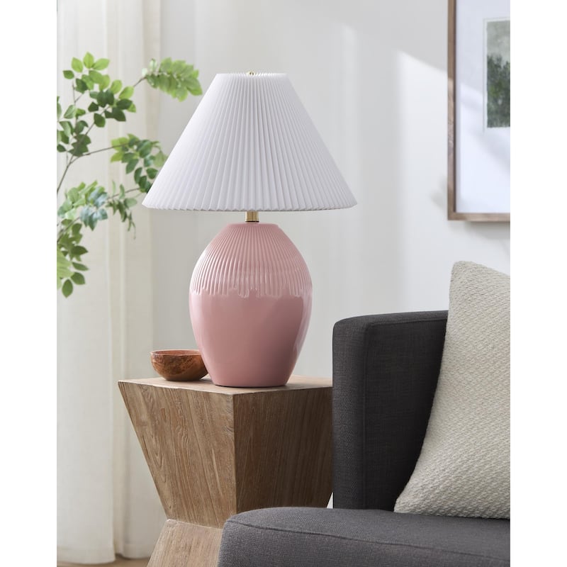 Livabliss Padstow Modern & Contemporary Accent Table Lamp - Pink