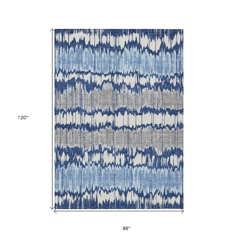 HomeRoots Striped Transitional Rectangle Outdoor Rug