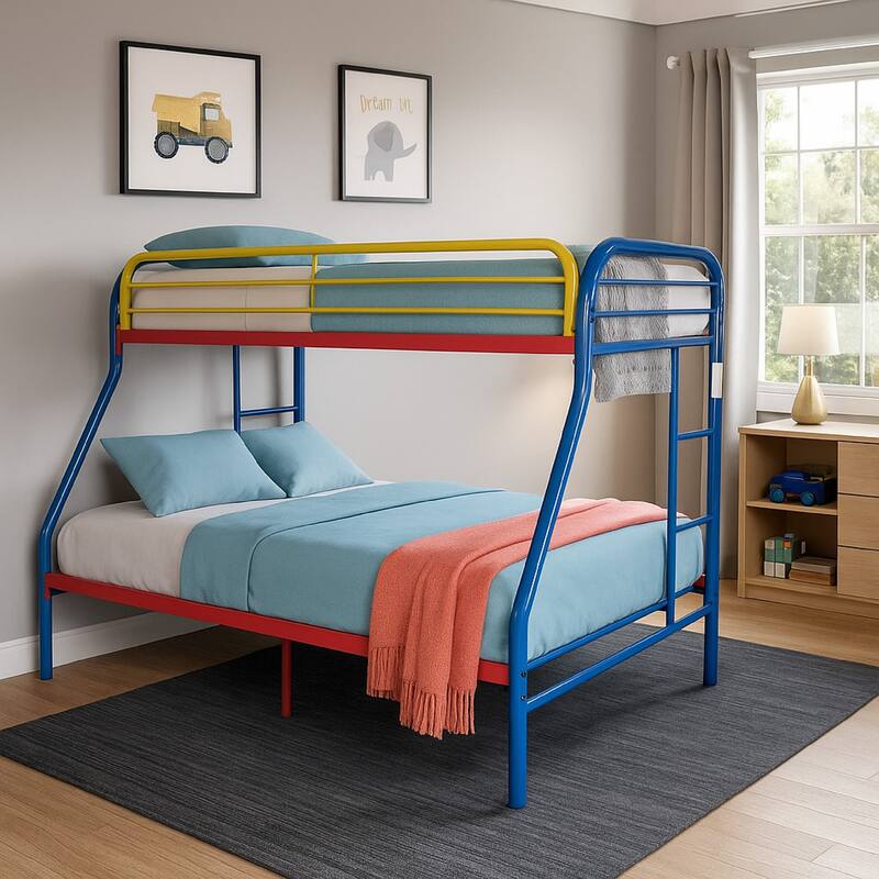 Tritan Twin/Full Bunk Bed, Rainbow