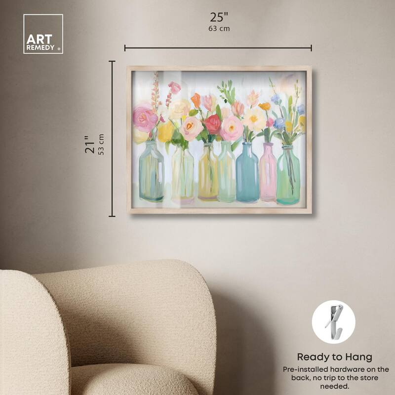 Bottled Blooms Shadowbox by Art Remedy