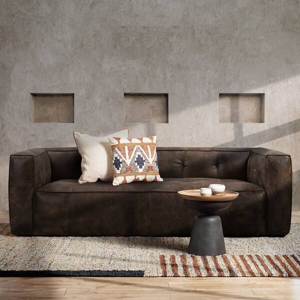 Poly and Bark Capa Sofa Genuine Italian Leather On Sale Bed Bath