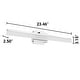 preview thumbnail 4 of 2, Eglo Palmital 1-light Chrome LED Vanity Light with Satin Acrylic