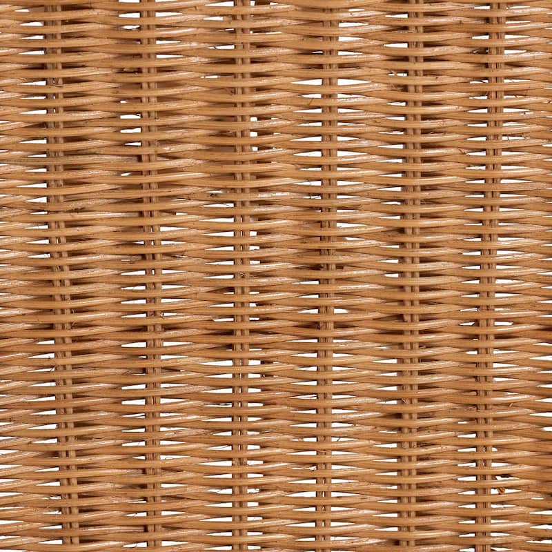 Oxford Round Back Rattan Counter Stool - Handwoven Cane Counter Height Chair, Natural Wicker Coastal Kitchen Island Seating