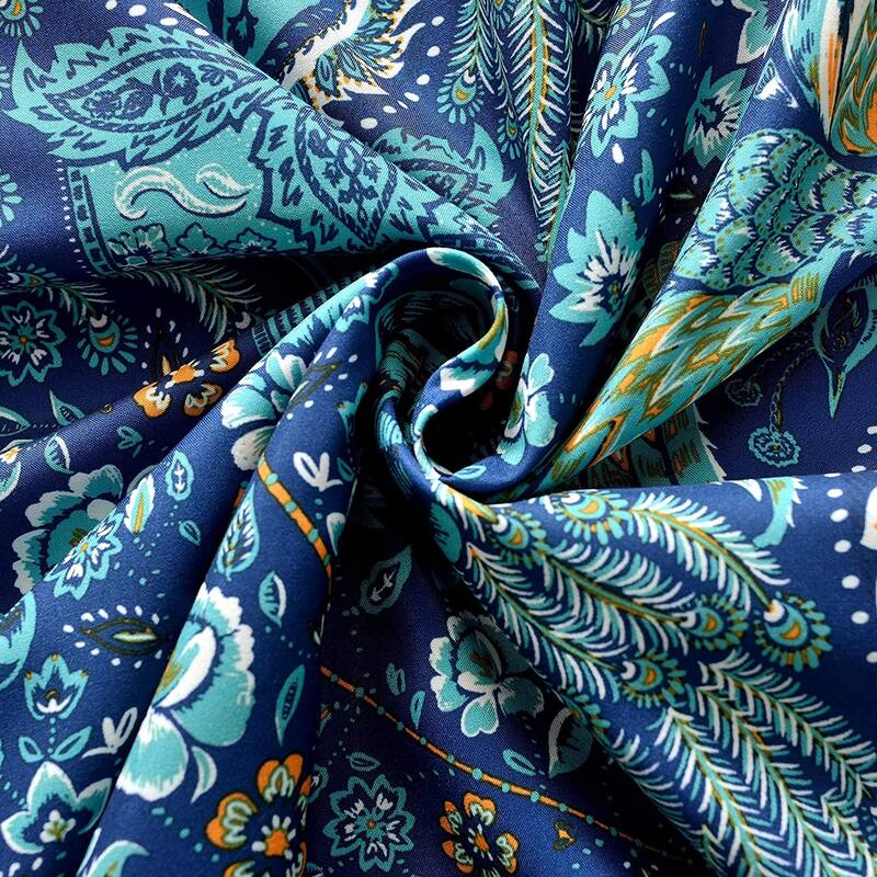 DriftAway Christopher Peacock Floral Pattern Blackout Window Curtain Grommet 2 Layers